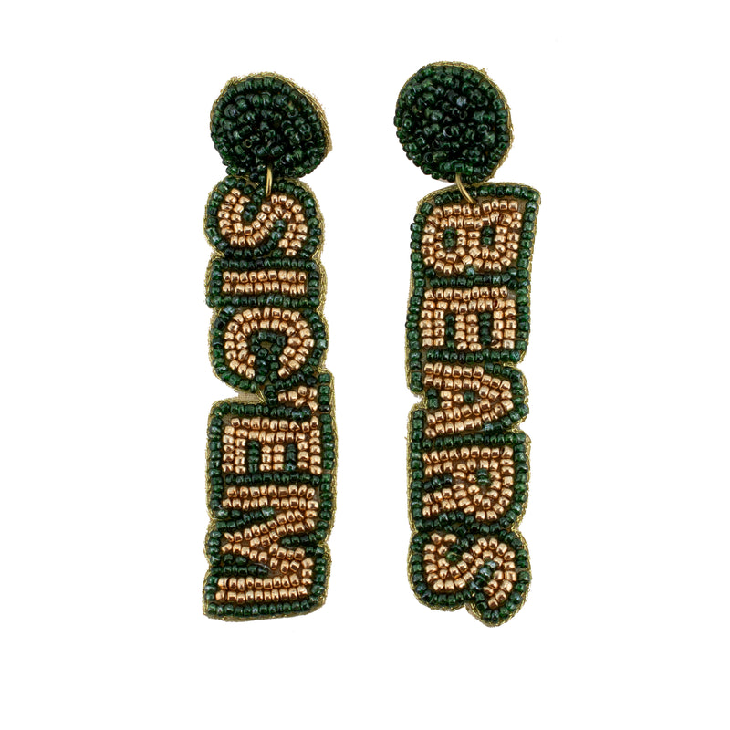 Collegiate Beaded Earrings - Baylor University