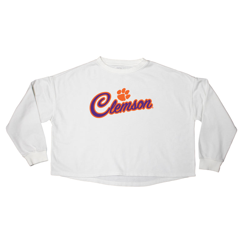 Blitz Script Crop Crewneck in Clemson University – Capri Designs x ...
