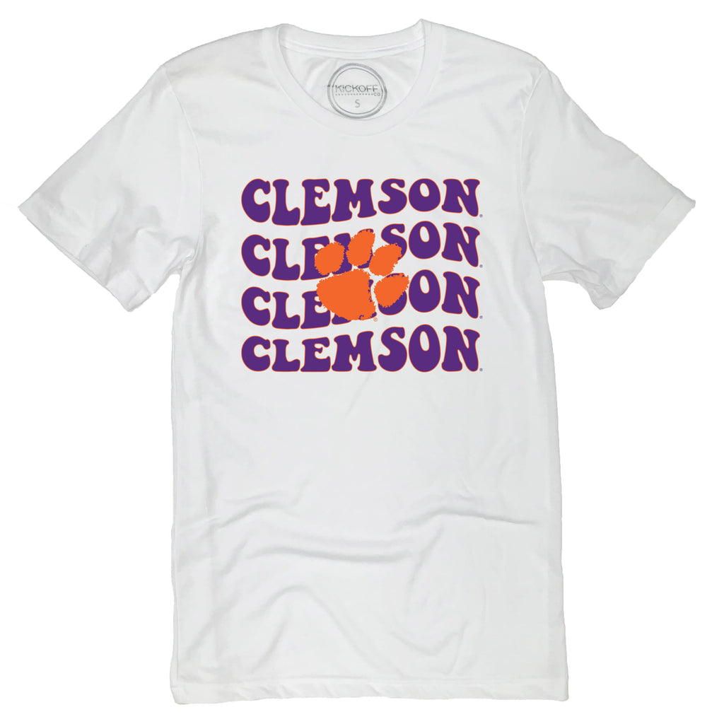 Groovy Gal Short Sleeve T-shirt in Clemson University