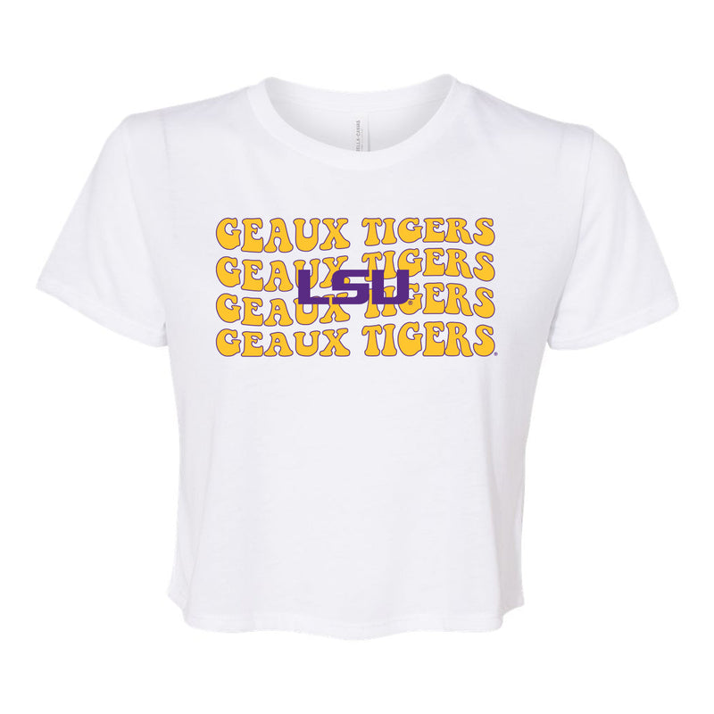 Groovy Gal Crop Short Sleeve T-shirt in Louisiana State University