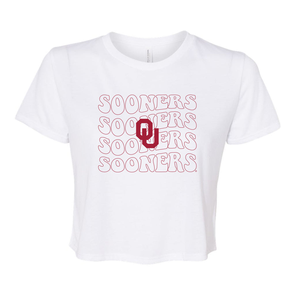 Groovy Gal Crop Short Sleeve T-shirt in University of Oklahoma