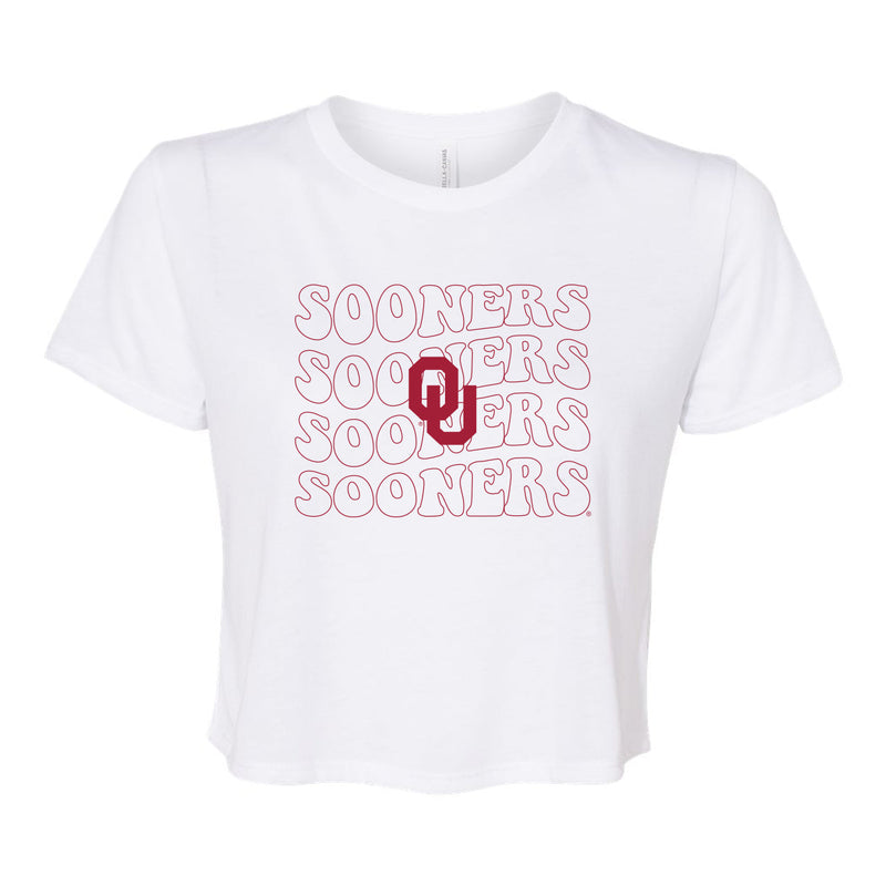 Groovy Gal Crop Short Sleeve T-shirt in University of Oklahoma
