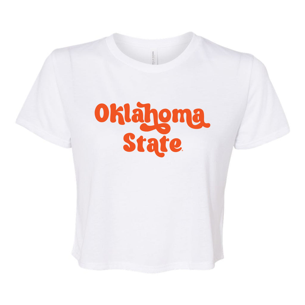 Pep Rally Crop Short Sleeve T-shirt in Oklahoma State University