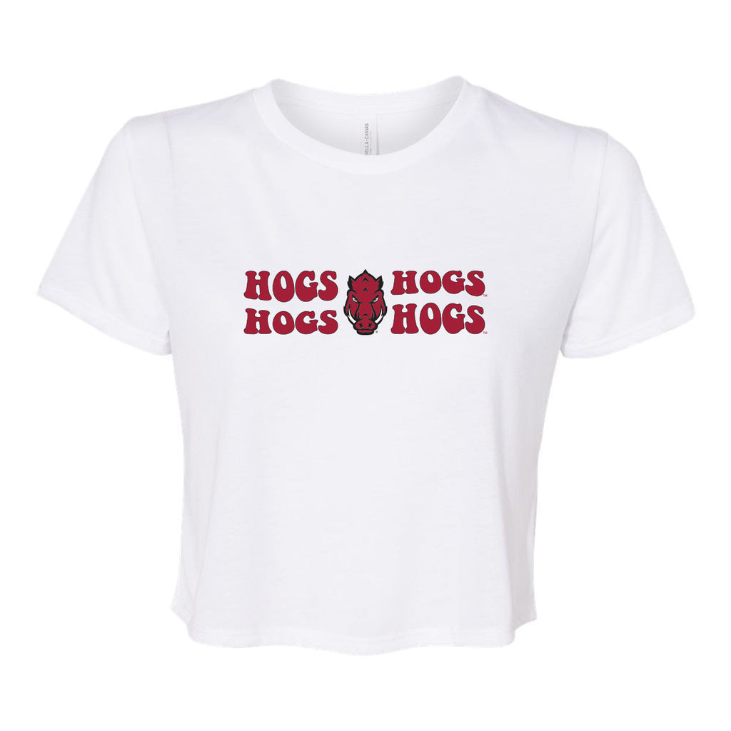 Groovy Gal Crop Short Sleeve T-shirt in University of Arkansas