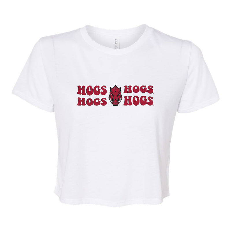 Groovy Gal Crop Short Sleeve T-shirt in University of Arkansas