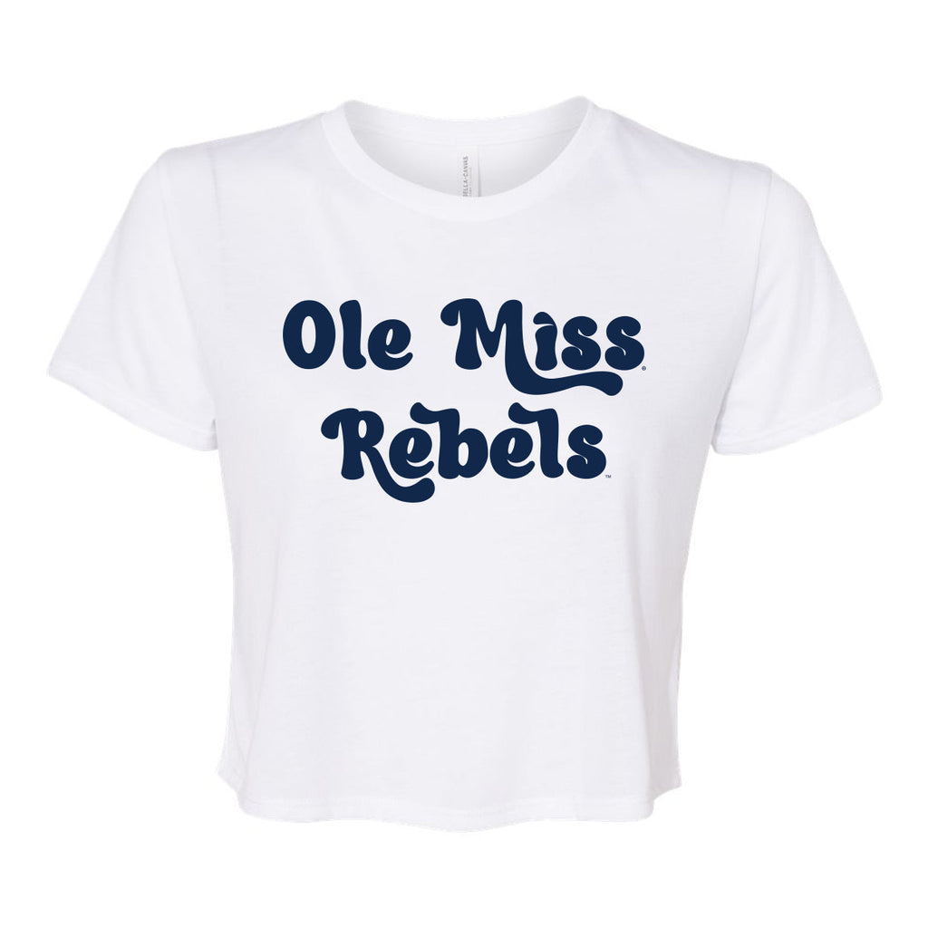 Pep Rally Crop Short Sleeve T-shirt in University of Mississippi