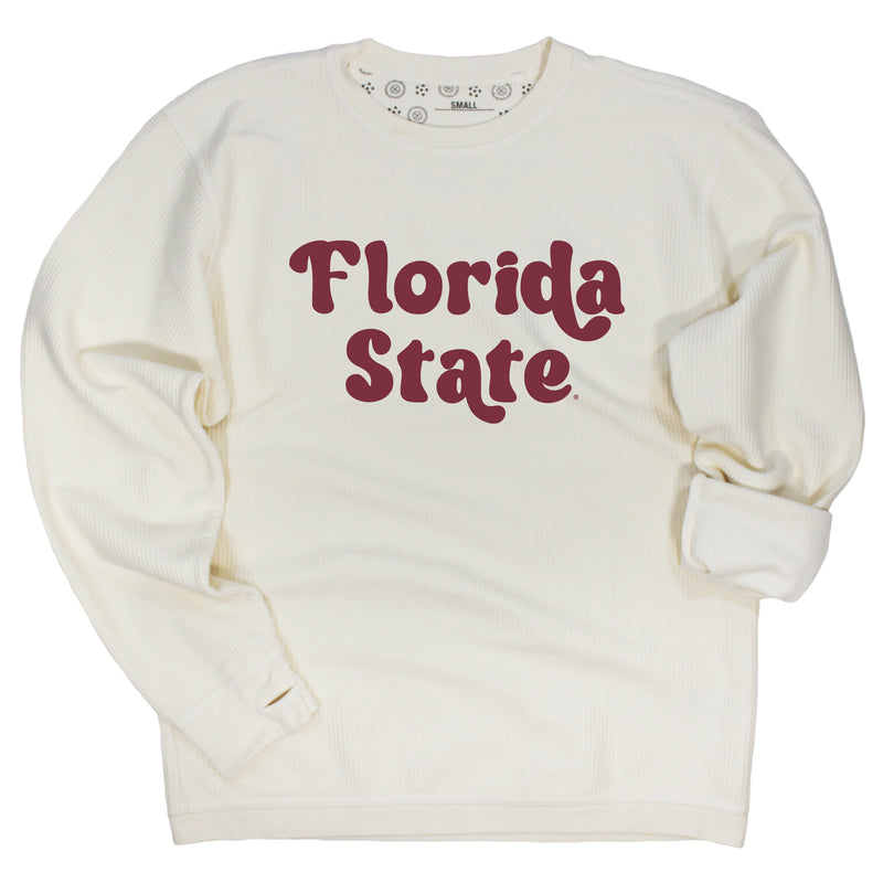 Pep Rally Crewneck Corded Fleece in Florida State University