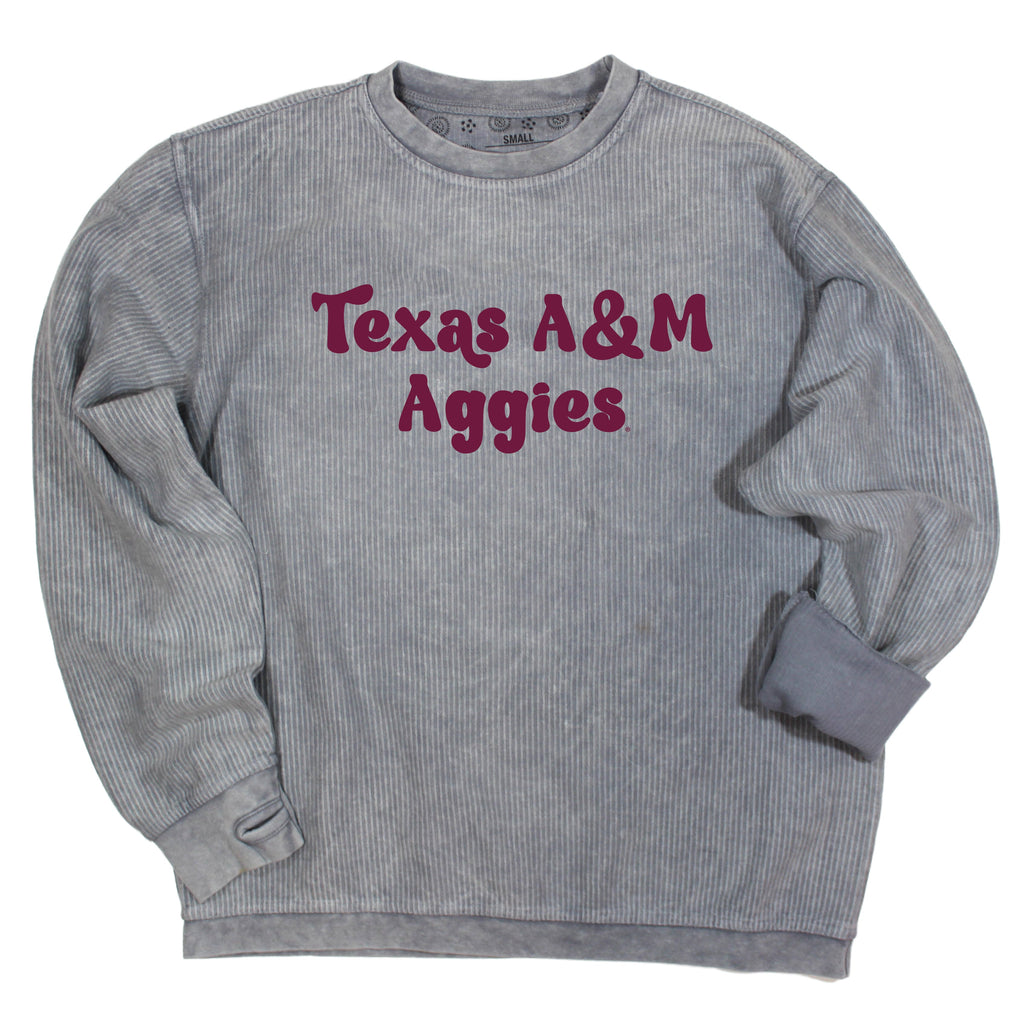 Pep Rally Crewneck Corded Fleece in Texas A&M University