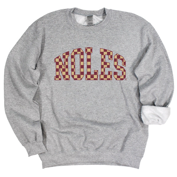 Press Box Crewneck Fleece in Heather Gray - Florida State University ...
