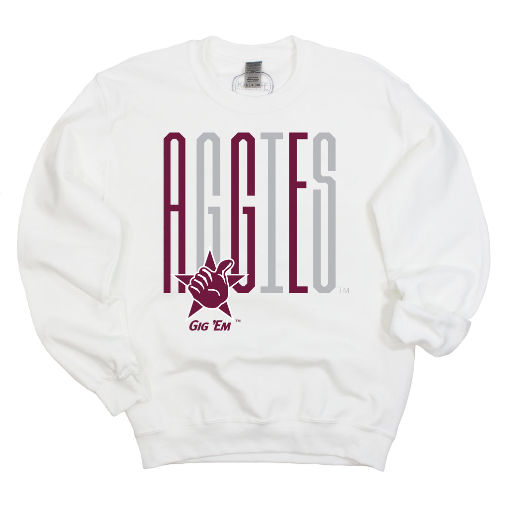 Goal Post Crewneck Fleece in Texas A&M University