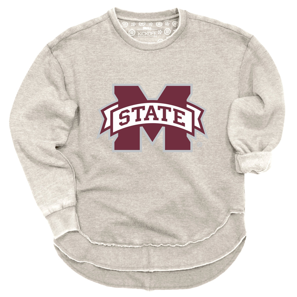 Endzone Poncho Fleece Crew in Mississippi State University