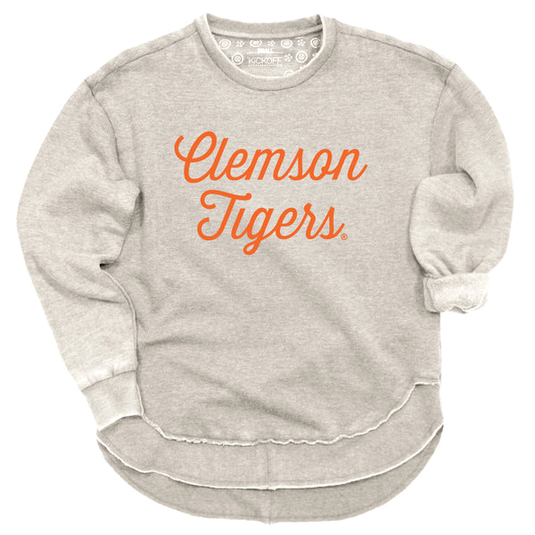 Sideline Script Poncho Fleece in Clemson University – Capri Designs x ...