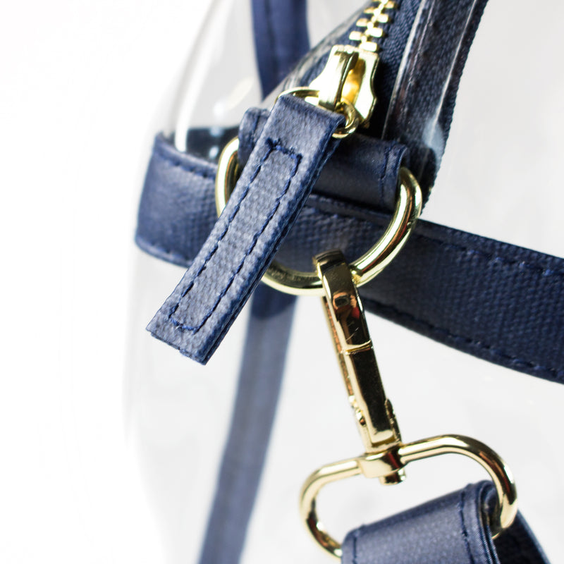 Carryall Tote - Navy and Clear