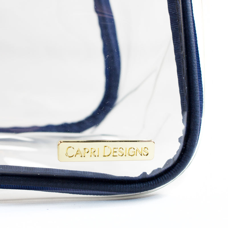 Carryall Tote - Navy and Clear