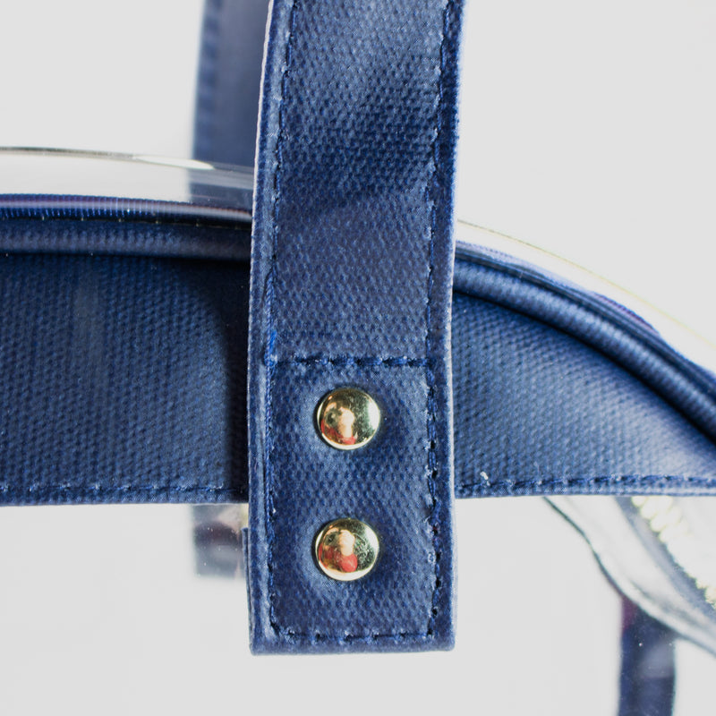 Carryall Tote - Navy and Clear