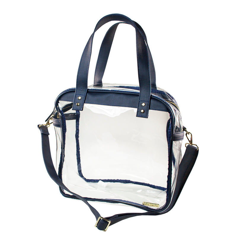 Carryall Tote - Navy and Clear