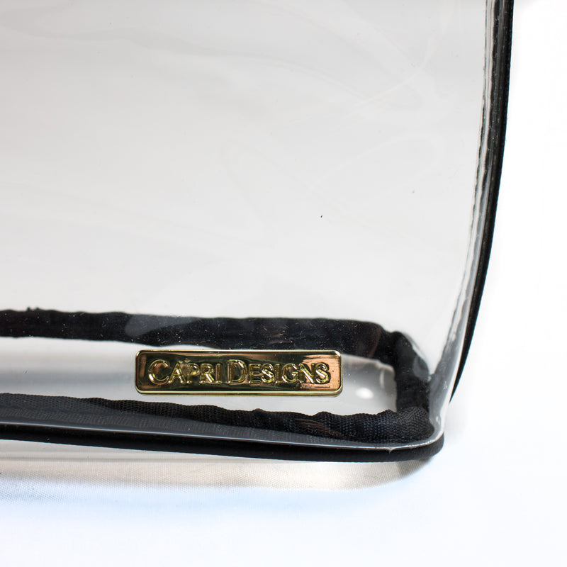 Large Crossbody - Black and Clear