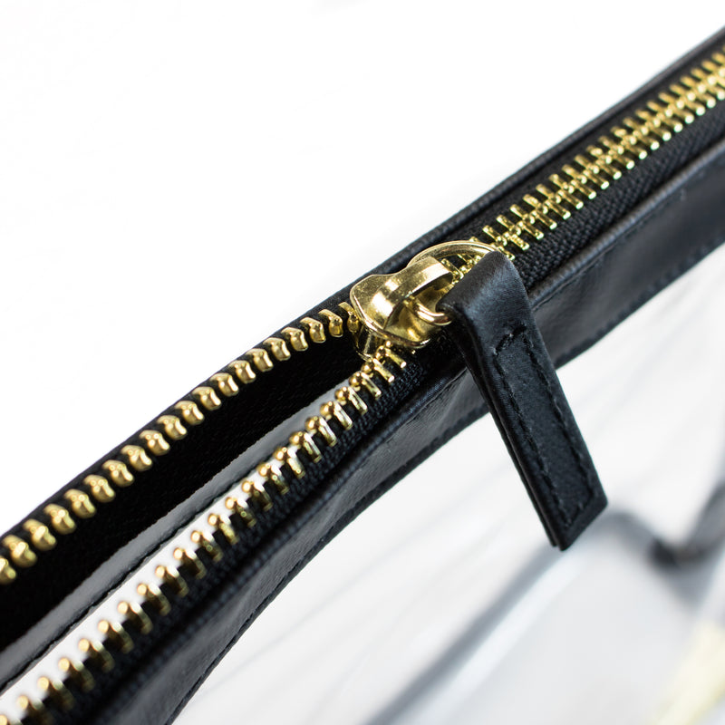 Large Crossbody - Black and Clear