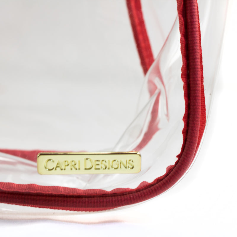 Carryall Tote - Red and Clear