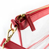 Large Crossbody - Red and Clear