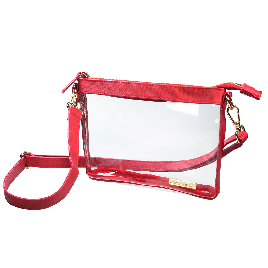 Small Crossbody - Red and Clear
