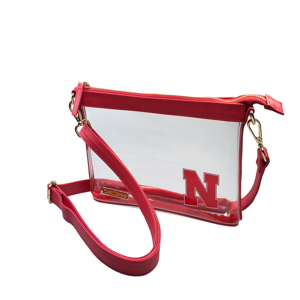 NU Red Clear New! Stadium Bag Purse