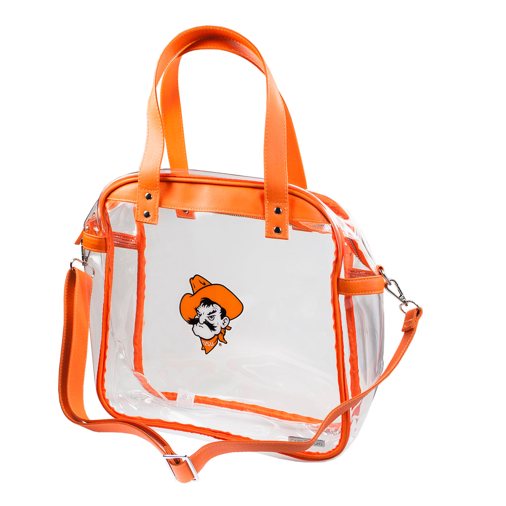 CK'S CUSTOMS - OKLAHOMA STATE RHINESTONE CLEAR STADIUM APPROVED BAGS 