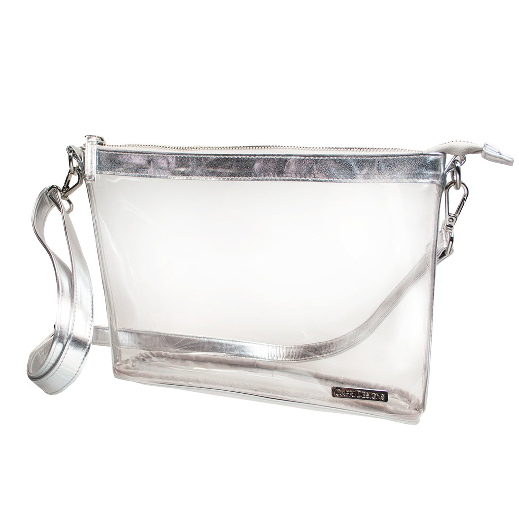 Large Crossbody - Silver and Clear