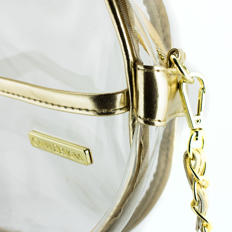 Canteen Crossbody - Gold and Clear