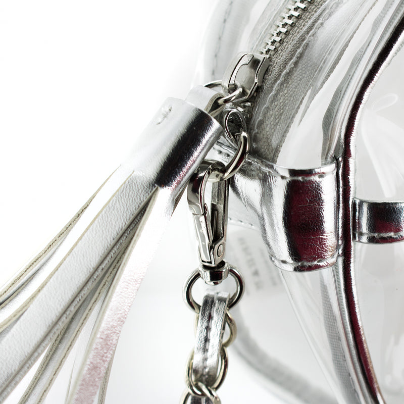 Canteen Crossbody - Silver and Clear