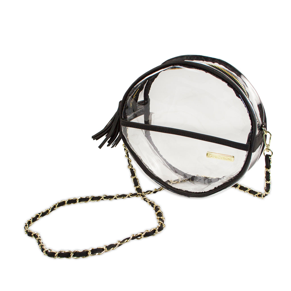 Canteen Crossbody - Black and Clear