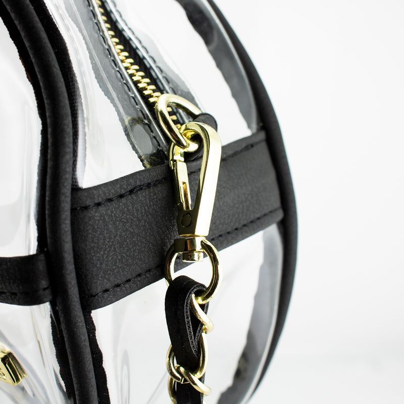 Canteen Crossbody - Black and Clear