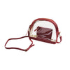 Half Moon Crossbody - Maroon and Clear
