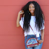 Half Moon Crossbody - Maroon and Clear