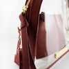 Half Moon Crossbody - Maroon and Clear