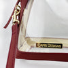 Half Moon Crossbody - Maroon and Clear