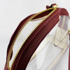 Half Moon Crossbody - Maroon and Clear