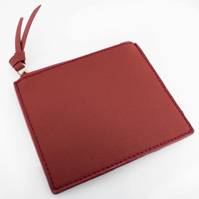 Half Moon Crossbody - Maroon and Clear