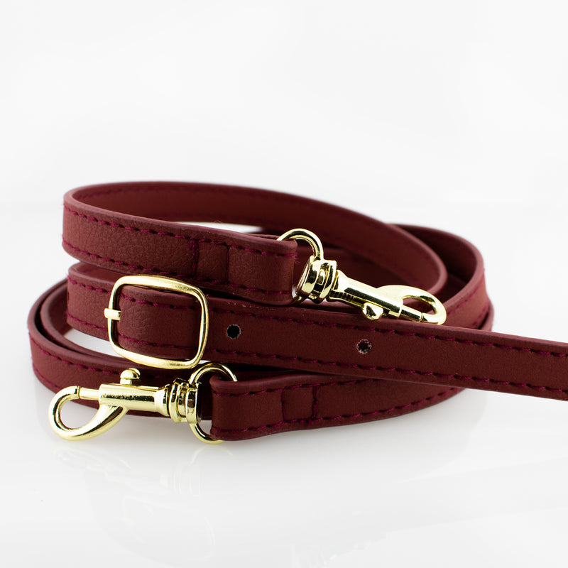 Half Moon Crossbody - Maroon and Clear