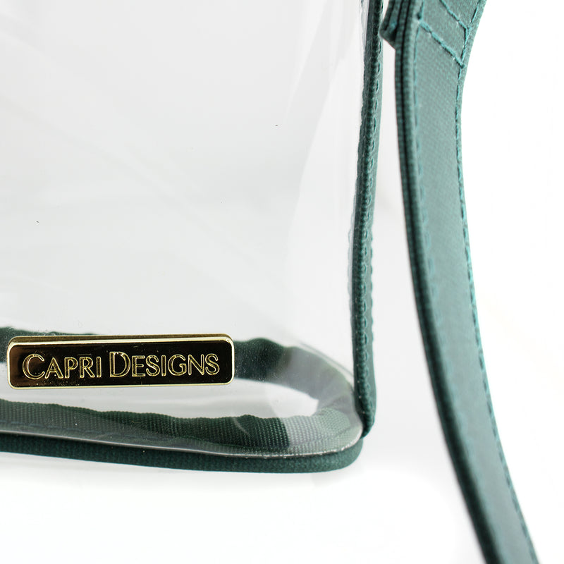 Large Crossbody - Green and Clear
