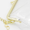 Kiss Lock Crossbody - Clear Bag with Gold Accents