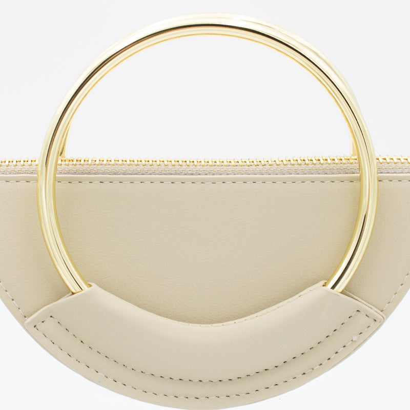 Classic Ring Tote - Clear Bag with Tan and Gold Accents