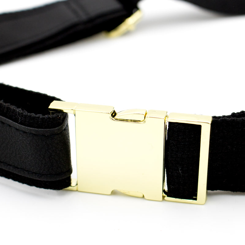 Belt Bag - Clear Bag with Black and Gold Accents