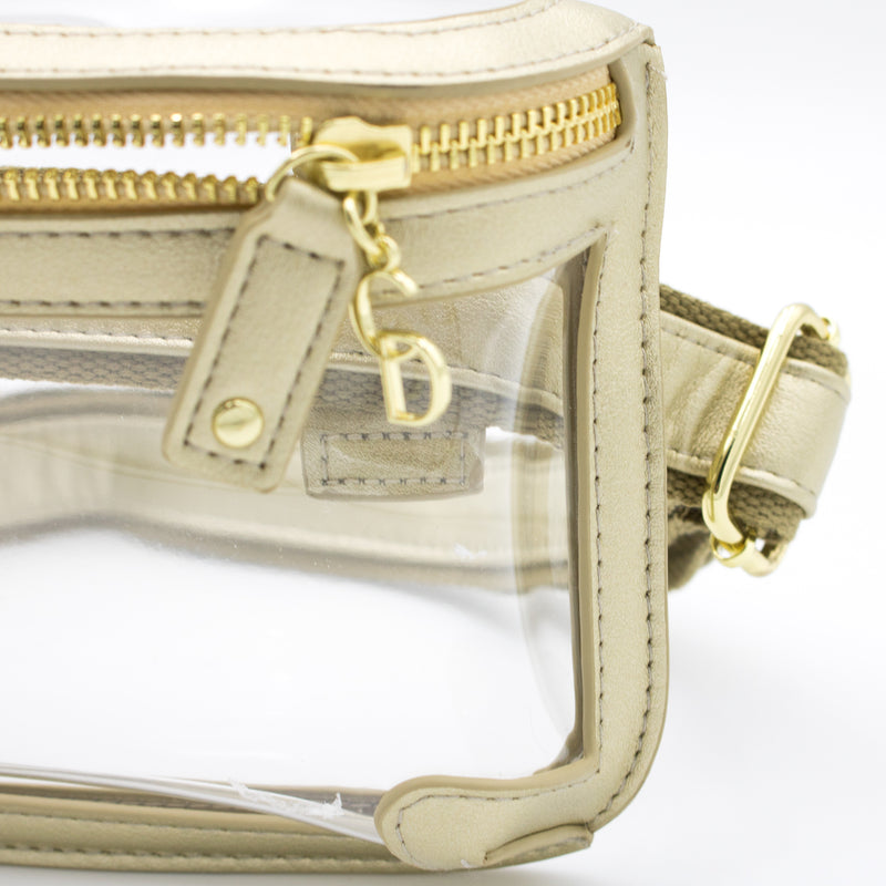 Belt Bag - Clear Bag with Gold Accents