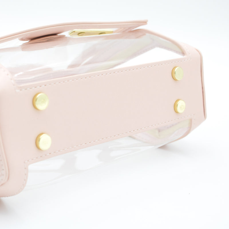 Geo Crossbody - Clear Bag with Blush and Gold Accents