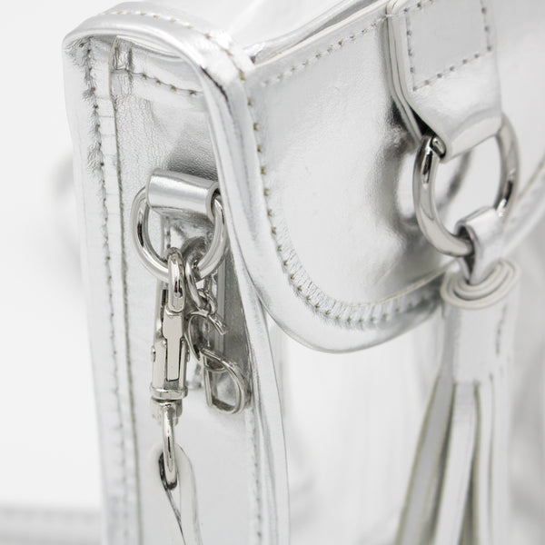 Cell Phone Crossbody - Clear Bag with Silver Accents – Clear Stadium ...