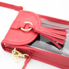 Cell Phone Crossbody - Clear Bag with Red and Gold Accents