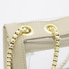 Convertible Crossbody - Clear Bag with Tan and Gold Accents