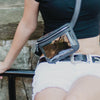 Belt Bag - Clear Bag with Cool Gray and Silver Accents