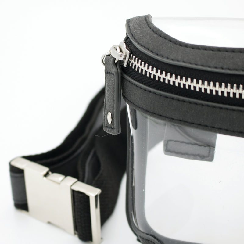 Belt Bag - Clear Bag with Cool Gray and Silver Accents